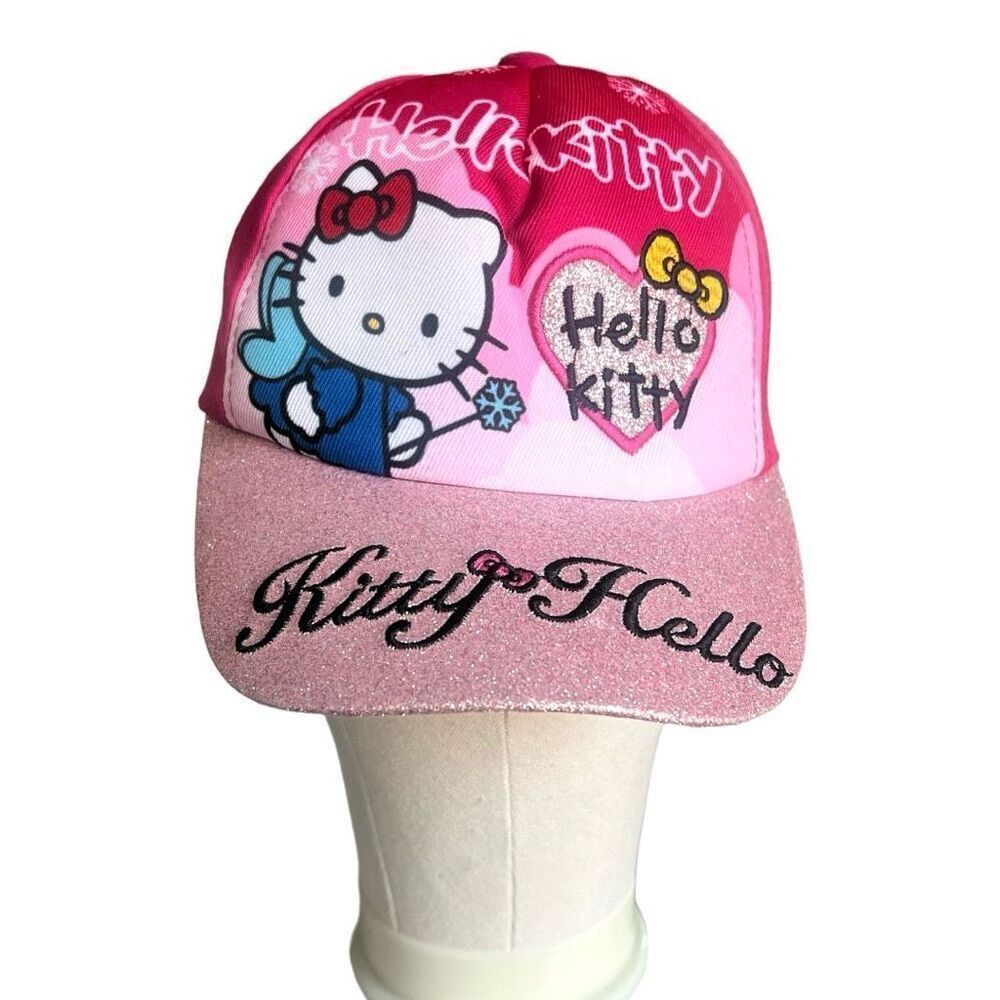 Youth Girls Hello Kitty Glitter Shimmer Baseball Cap Hat